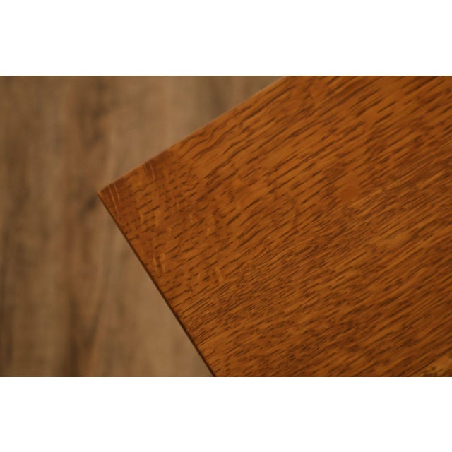 Stickley Mission Collection Harvey Ellis Inlay Oak Small Cabinet For Sale - Image 16 of 18