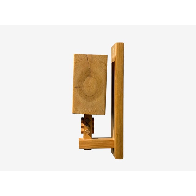 Leif Wikner, Swedish Modern, Pine Wall Sconce, Sweden, 1970s For Sale In New York - Image 6 of 11