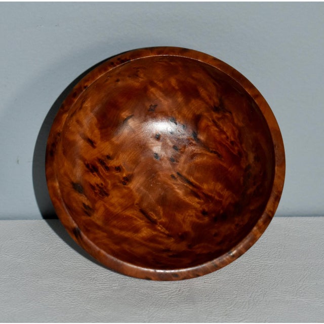 1970s Vintage Thuya Wood Root Handcrafted Grain Bowl For Sale - Image 5 of 11