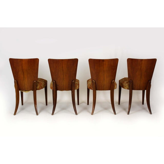 Art Deco H-214 Dining Chairs attributed to Jindrich Halabala for UP Závody, 1950s, Set of 4 For Sale - Image 14 of 18