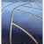 Mid-Century Modern Phillip Jeffries Navy Blue & Gold Velvet Cocoon Wallpaper, Lasercut Velvet For Sale - Image 3 of 5