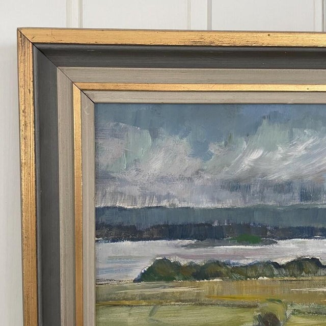1943 Mid Century Swedish Modernist Landscape by David Widholm For Sale - Image 10 of 17