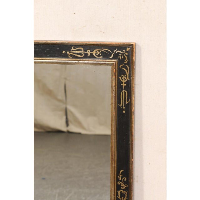 Vintage Italian Black & Gold Wall Mirror For Sale In Atlanta - Image 6 of 11