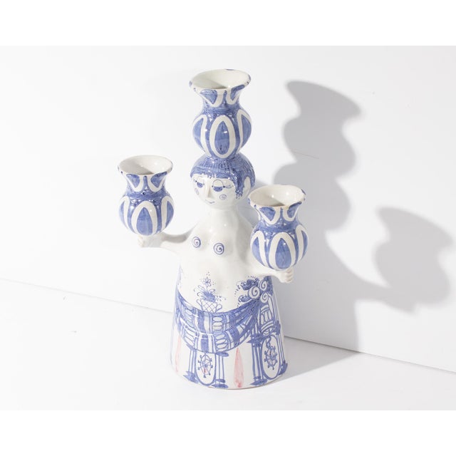 Mid-Century Modern Female Figure Candlestick Holder by Bjorn Wiinblad For Sale - Image 3 of 9