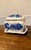Trimont Wares cobalt blue and White Castle tureen is a vintage Japanese porcelain set produced in 1960s and 1970s designed...
