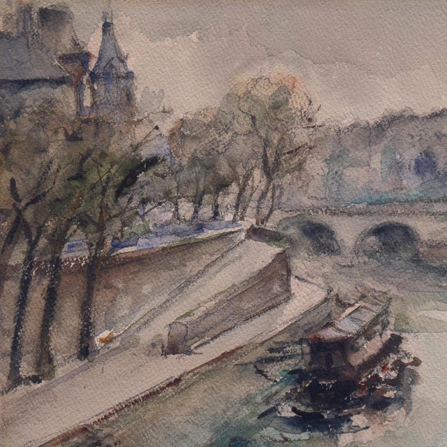 'The Seine & the Pont Neuf' by Georges-Dominique Rouault, Impressionist View of Paris, Bras De La Rive Droite For Sale - Image 4 of 8