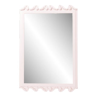 Fleur Home Garden District Laurel Rectangle Mirror in Frosted Petal, 30x40 For Sale