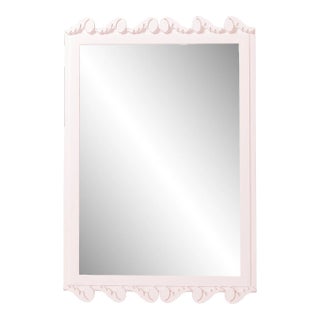 Fleur Home Garden District Laurel Rectangle Mirror in Frosted Petal, 30x40 For Sale