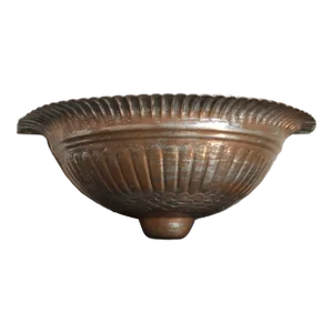 Mid-20th Century Middle Eastern Tinned Copper Wall Pocket Planter