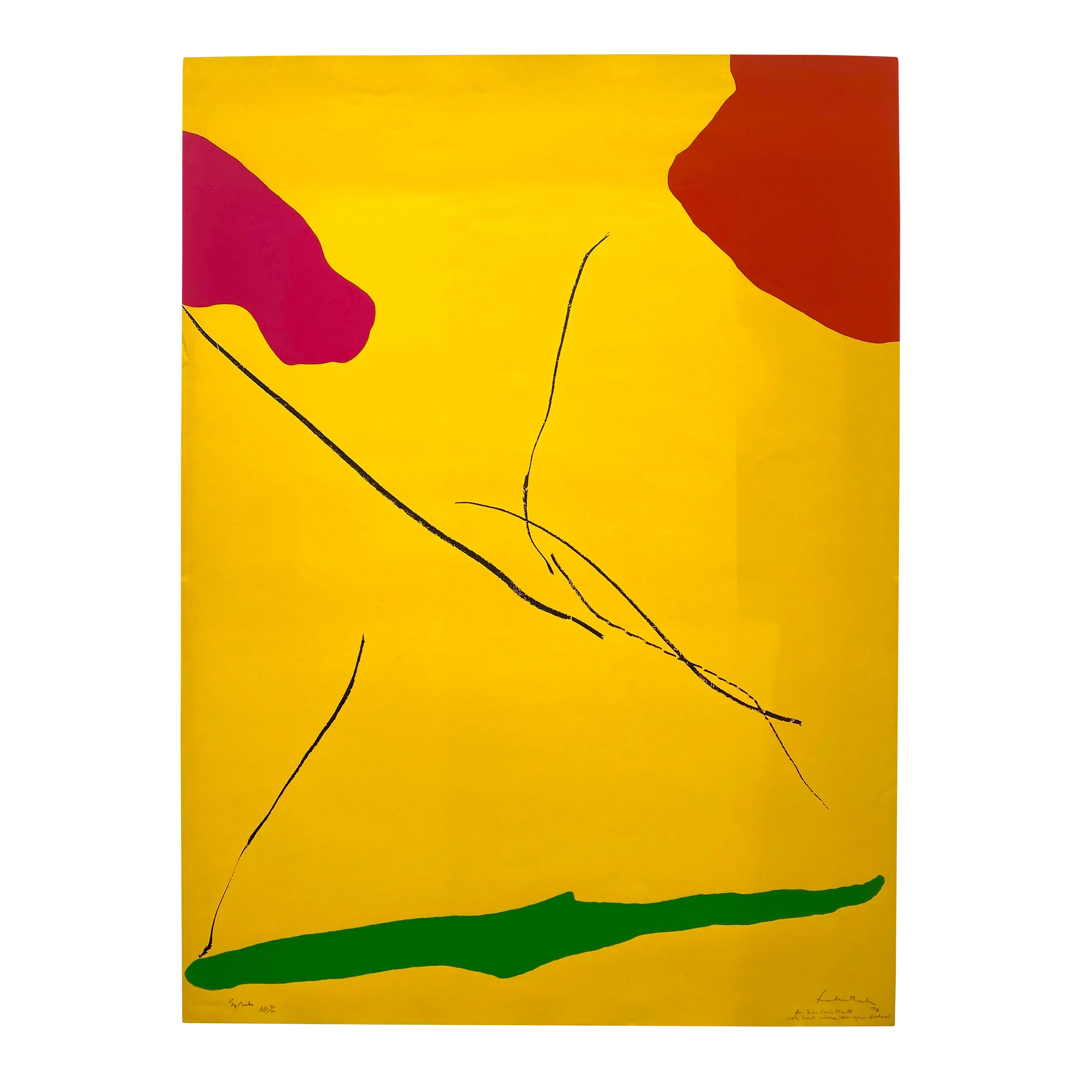 Helen Frankenthaler Vintage 1972 Modernist Limited Edtn Hand