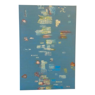 Abstracted Nightscape by Molly Schiff Acrylic Painting For Sale