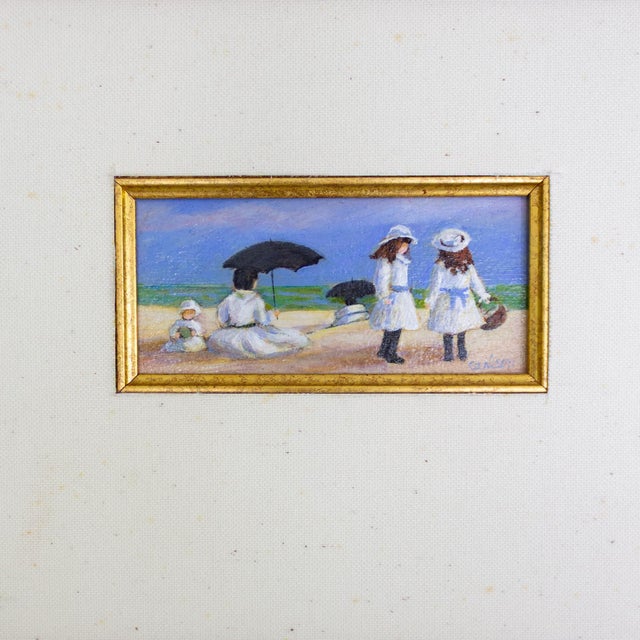Traditional Miniature Framed Seaside Painting by Georgia Artist Sallie Carlson For Sale - Image 3 of 11