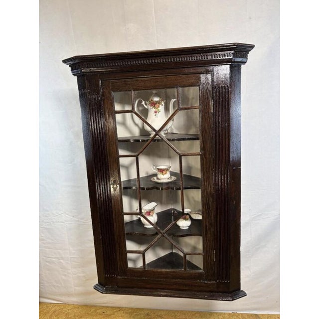Antique Georgian Hanging Corner Cabinet, 1830s For Sale - Image 3 of 11