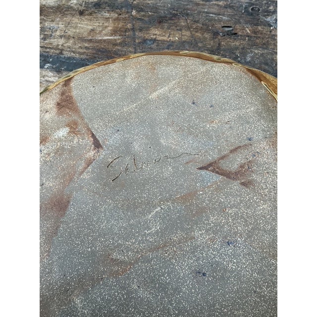 Vintage Original Slab Built Pottery Platter For Sale - Image 14 of 16
