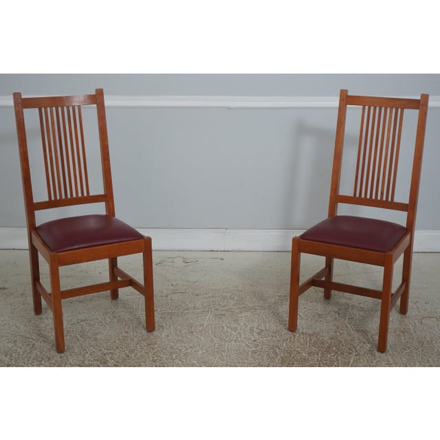 Set of 6 Stickley Cherry Mission Dining Chairs For Sale - Image 12 of 18