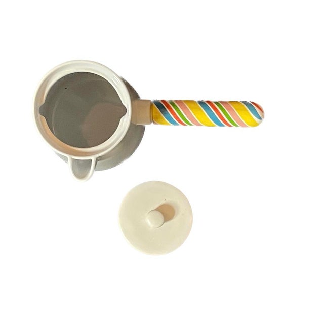 CB2 Postmodern Ceramic Side-Handled Chocolate Pot – Memphis Style For Sale - Image 4 of 13