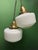 Pair of 1930s british made diffused opaline pendant lights. amazing condition opaline glass complete with glass diffusers...