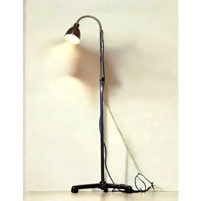 Silver German Modern Bauhaus Floor Lamp by Christian Dell for Bünte & Remmler, 1930s For Sale - Image 8 of 18