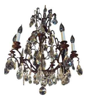 Antique French Crystal Chandelier