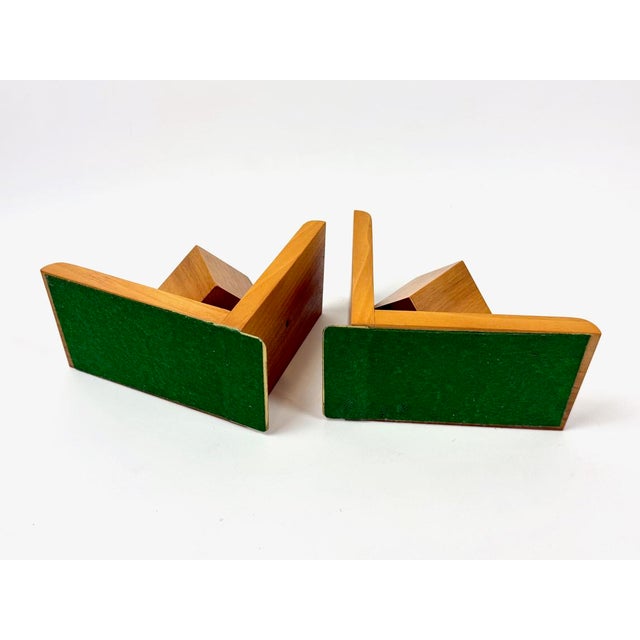 Wood Mid-Century Modern Cube Bookends from Nassauer Kunstgewerbe, 1960s, Set of 2 For Sale - Image 7 of 12