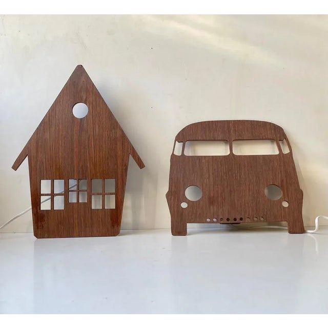 Scandinavian Modern Teak Wall Sconces, 1970s, Set of 2 For Sale - Image 9 of 9