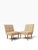 Mid-Century Modern Pair of Hungarian Mid-Century Slipper Chairs by Kocséri MGTSZ | Original Swirl Pattern Fabric | Tapered Legs | 1970s For Sale - Image 3 of 16