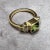 2020s Syna Yellow Gold Peridot Cushion Ring with Diamonds For Sale - Image 5 of 6