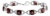 .925 Sterling Silver 7x7mm Checkered Cushion Red Garnet and Diamond Accent Fashion Tennis Link Bracelet (I-J Color, I1-I2 Clarity) - Size 7" Inch For Sale