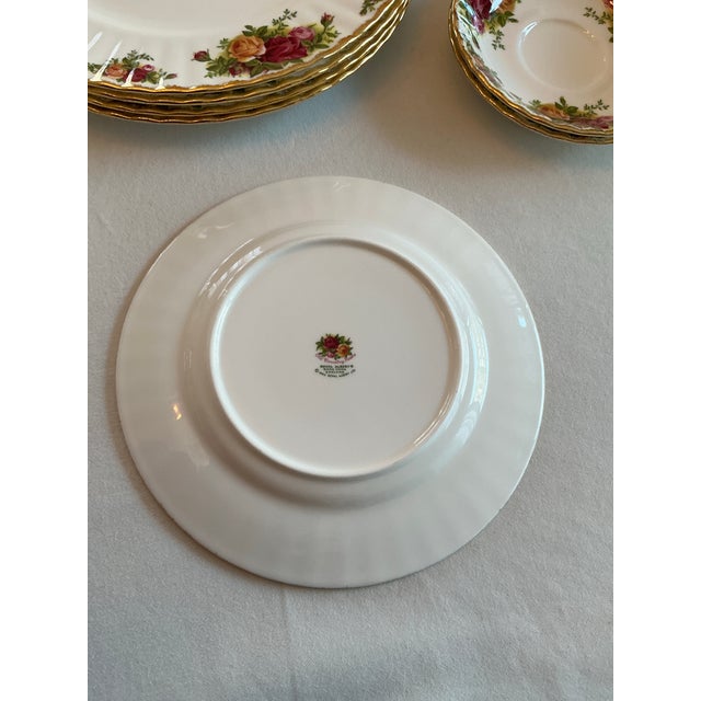 Vintage Royal Albert Old Country Roses China - Four 5 Piece Place Settings - 20 Pieces For Sale - Image 9 of 12