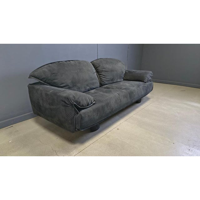 Vintage Velvet Sofa by Saporiti Italia, 1980s For Sale - Image 14 of 15