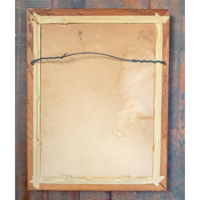 Mid-Century Persian Middle Eastern Safavid Style Gouache Painting on Paper For Sale - Image 9 of 10