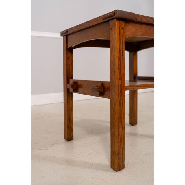 Stickley Mission Oak Tile-Top End Table For Sale - Image 9 of 15