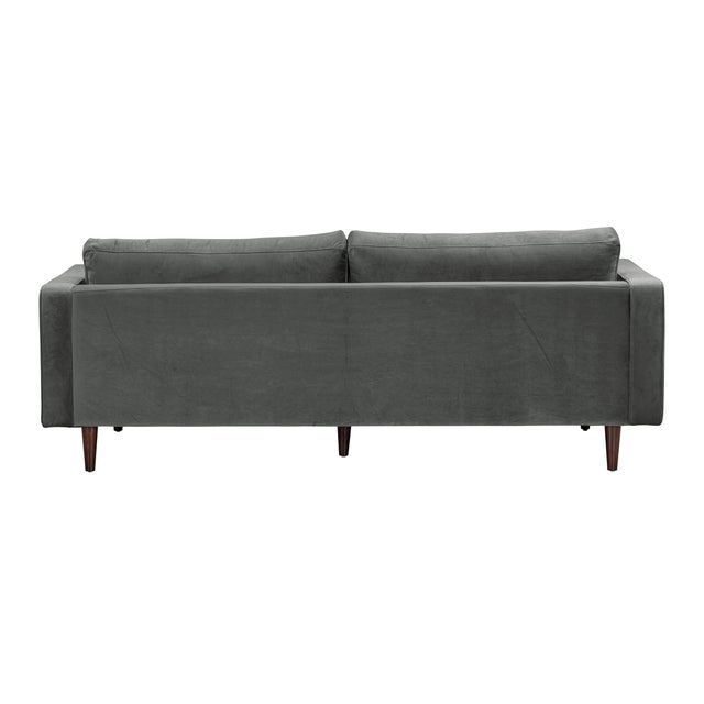 2020s Cave Ash Gray Velvet Sofa For Sale - Image 5 of 7