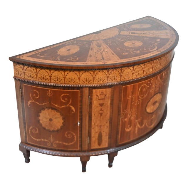 Sheraton Side Cabinets in Satinwood, 1890s, Set of 2 For Sale