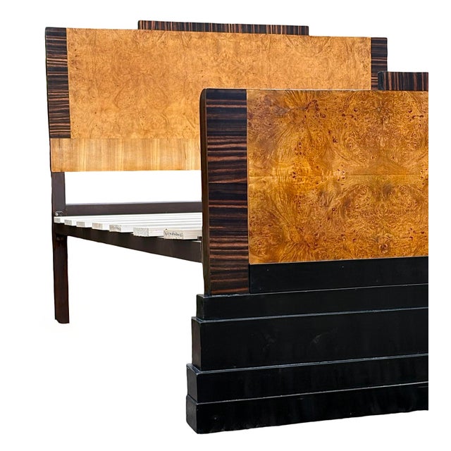 Art Deco Queen Size Bed, 1930s For Sale - Image 6 of 10
