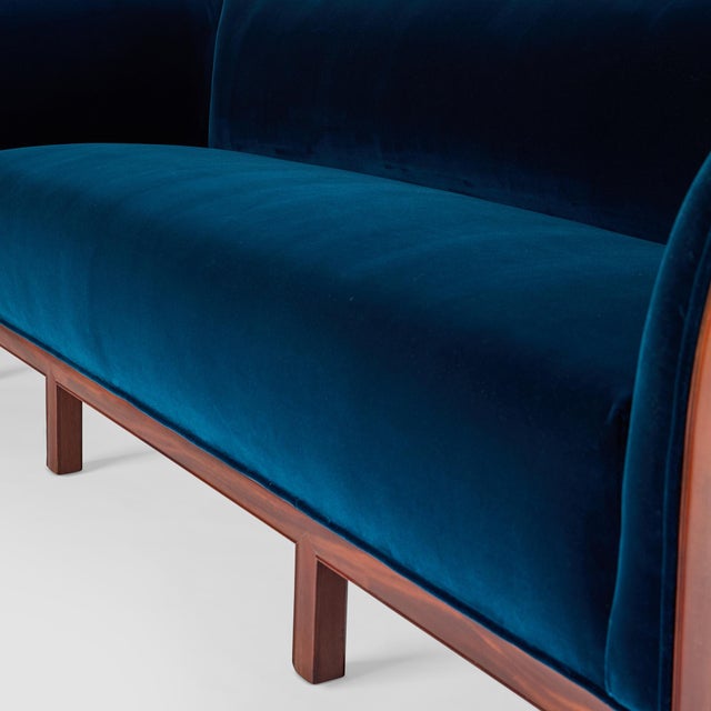 Brown 1930s Mahogany Three-Seater Sofa Attributed to Frits Henningsen For Sale - Image 8 of 9