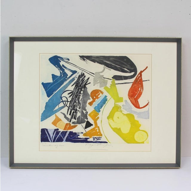 Composition, 1970s, Print, Framed For Sale - Image 6 of 6