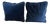 Navy Blue Velvet Pillows- a Pair For Sale