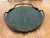 Art Deco This Is a Luxury Round Decorative Tray by R&y Augousti Featuring a Textured Shagreen Surface Framed by a Sculptural Dark Metal and Wood Trim. 16” For Sale - Image 3 of 8