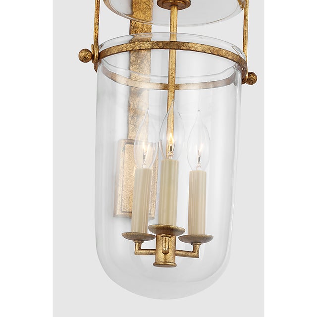 2020s Chapman & Myers for Visual Comfort Signature Lorford Medium Sconce in Gilded Iron with Clear Glass For Sale - Image 5 of 8