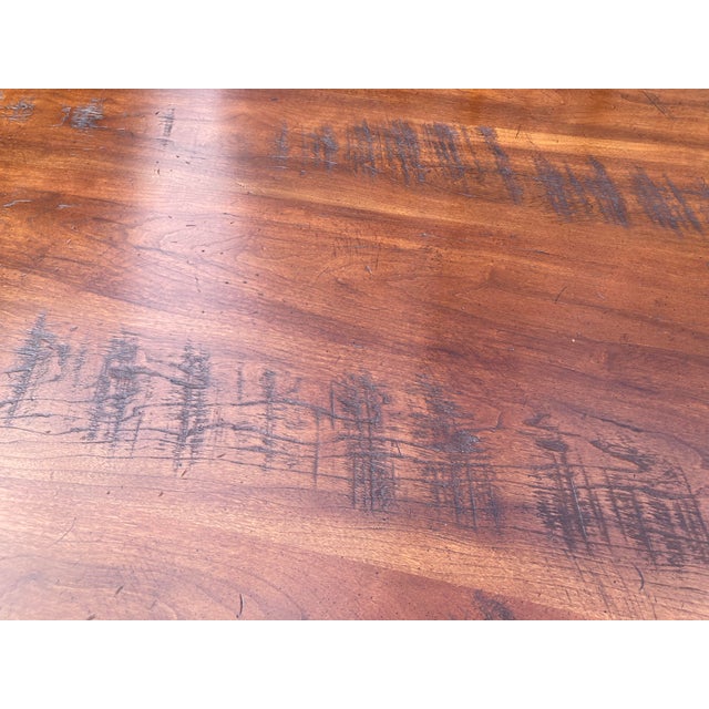 Large Walnut Cocktail Table by Wright Table Company For Sale - Image 9 of 12