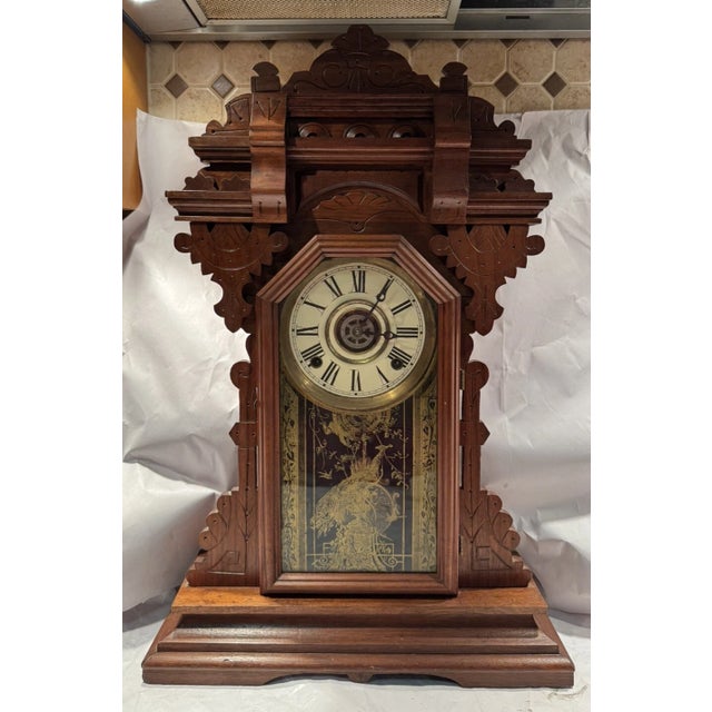 19th Century Eastlake Parlor Mantel Clock by Charles Adams For Sale In Los Angeles - Image 6 of 11