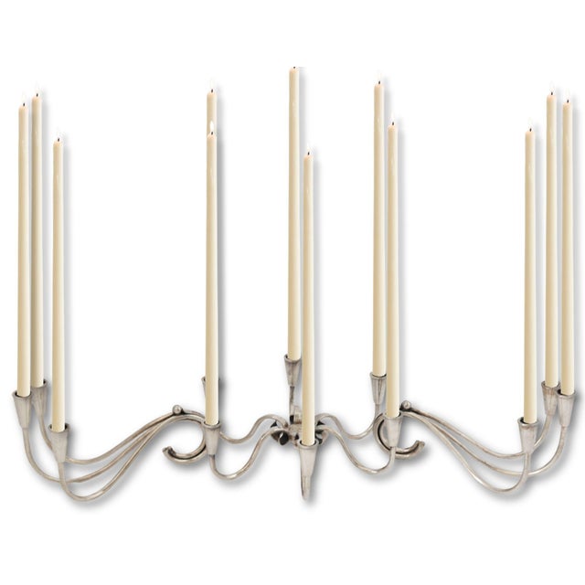 Silver Midcentury Modern Danish Carl Frederik Christiansen Candle Holders, 3 PCS For Sale - Image 8 of 9