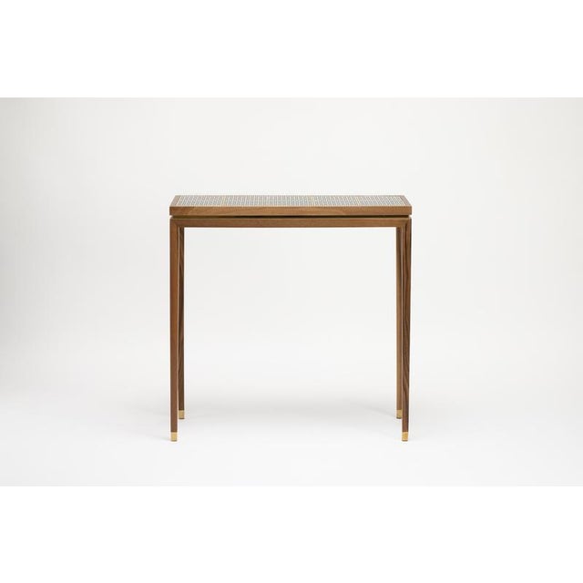 Lala Walnut Bronze Metal Console Table by Reda Amalou Design For Sale - Image 4 of 8