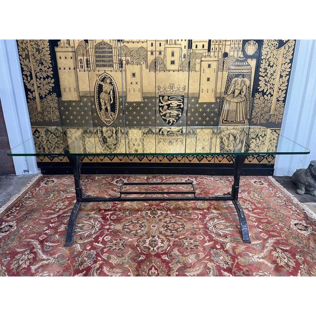 Wrought Iron and Iron Dining Table For Sale - Image 9 of 9