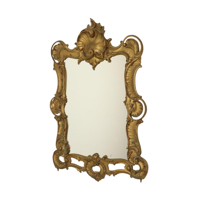 Italian Rococo Style Gilt Crested Mirror, 1960s For Sale - Image 4 of 18