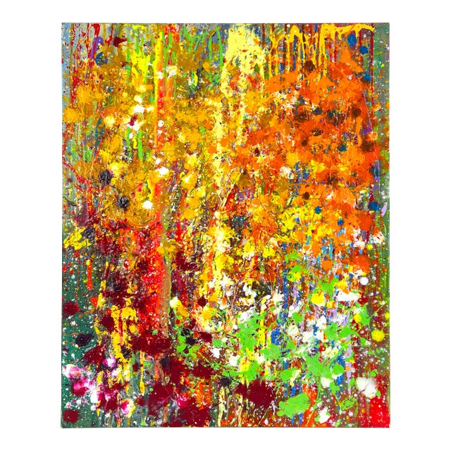 Homage - Van Gogh - Abstract Expressionist Composition in Acrylic on Canvas by Charles David Francis For Sale