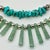 Ralph Lauren 1970s Vintage Southwestern Mexican Boho Chic Double Strand Sterling, Turquoise & Jade Necklace For Sale - Image 4 of 18