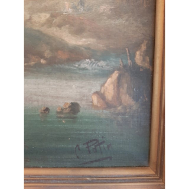 Traditional Mid 20th Century "Old World-Style" Painting by C.Patin, Framed For Sale - Image 3 of 5