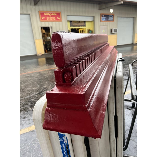 1990s Vintage Red Mantle Shelf For Sale - Image 4 of 12